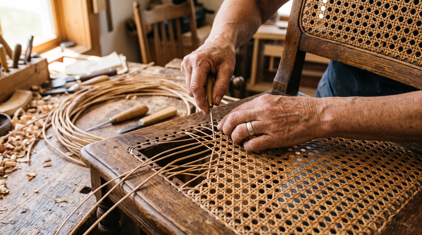 Cannage et rempaillage de chaises en Haute-Savoie